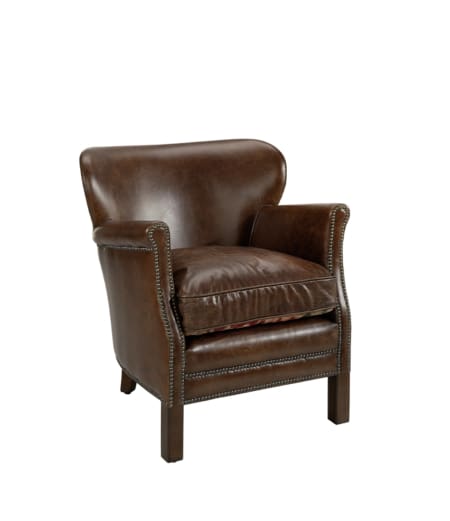 Artwood - PROFESSOR skinnfåtölj med vändbar dyna