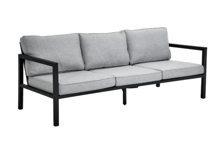 Brafab - Belfort 3-sitssoffa Svart/Pearl Grey