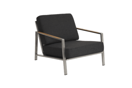 Brafab - Naos fåtölj Rostfritt stål/Nearly black