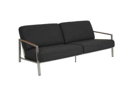 Brafab - Naos 2,5-sits soffa Rostfritt stål/Nearly black