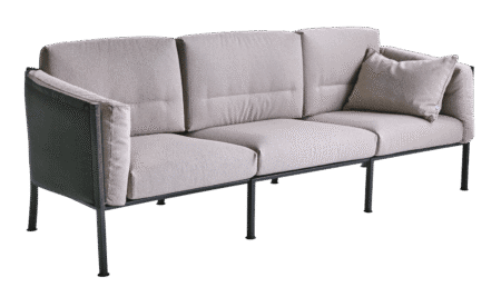 Brafab - Delux 3-sitssoffa Black/Teddy Beige