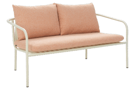 Brafab - Bendt 2-sitssoffa Pearl White/Teddy Orange