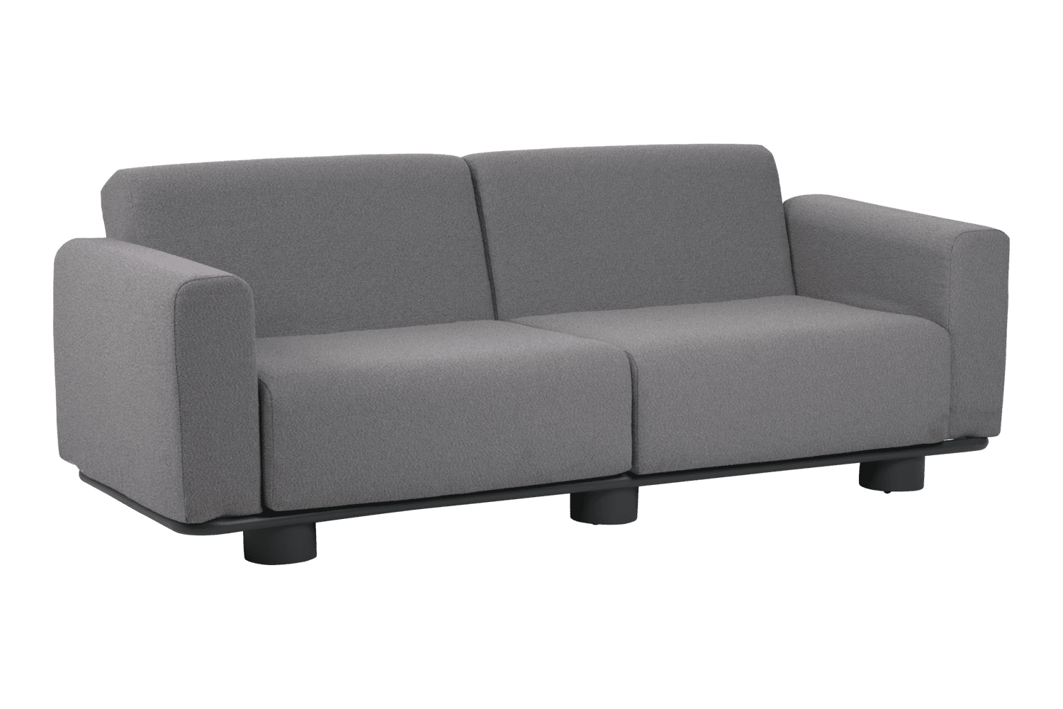 Brafab - Bolster 2,5-sits soffa Antracit/Teddy Grey