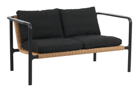 Brafab - Motty 2-sitssoffa Svart/Teddy Black