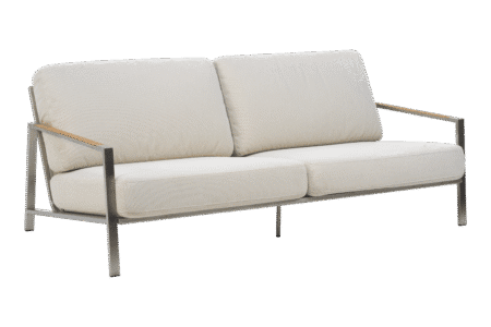 Brafab - Naos 2,5-sits soffa Stainless Steel/Dot Beige