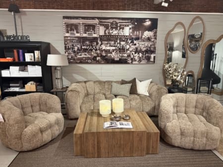 Riviera Maison - Vicenza 3,5-sits Soffa + 2 Arosa Snurrfåtöljer