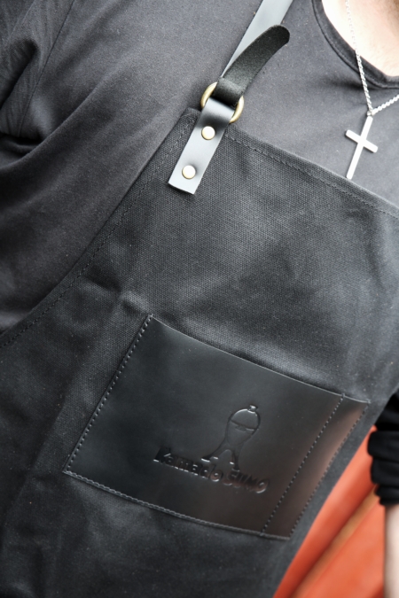 Kamado Sumo - Apron Waxed canvas - Black