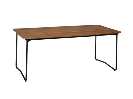 Grythyttan Stålmöbler - Bord B31 170 - Obehandlad teak med svart stativ